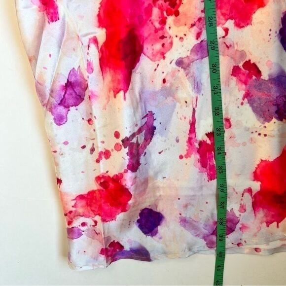 Lulus Satin Pink/Purple Splatter Skirt Size Large NWT - Picture 6 of 8